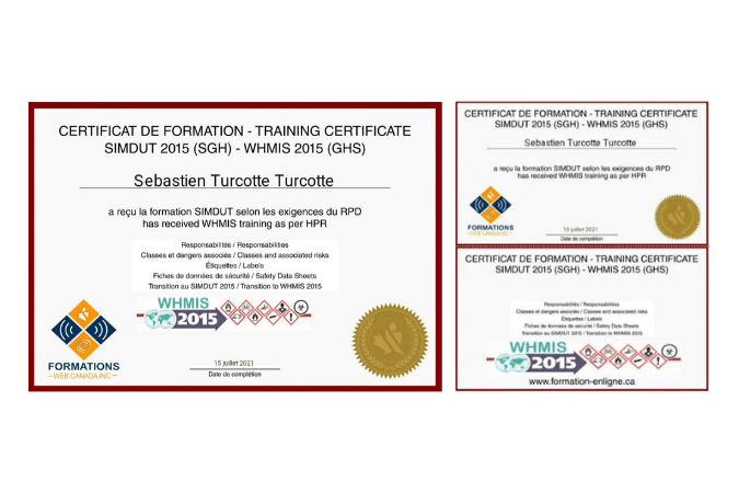 Certificat INCV Sébastien Turcotte